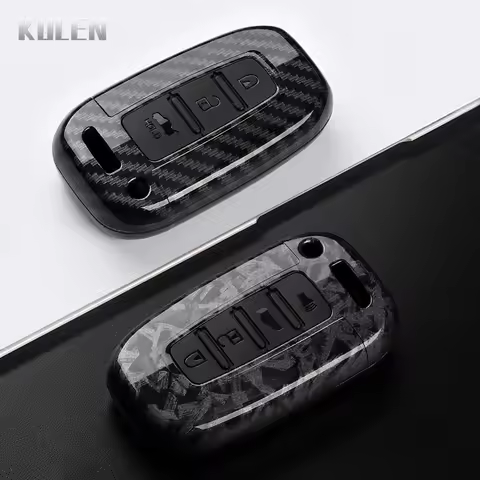 ABS Carbon Fiber Car Key Case Cover For Hyundai IX35 Elantra Sonata 8 9 For Kia Sportage K5 K2 Soren