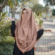 [Free Cadar 2 Layer] Segiempat Instan Jumbo Khimar Mawar Syari 2 Layer kerudung Jilbab Hijab Instan Gratis Segi Empat Murah Grosir Terbaru 2022 Kekinian