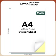 A4 SIMILI/MATTE STICKER 100 SHEETS A4 STICKER PAPER 90 GSM