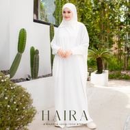 Dthree - Haira Abaya Set ( Putih ) Dress Syar'i / Gamis Umroh Abaya