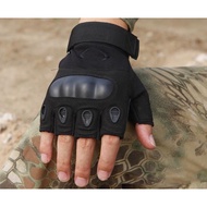 R3w Rhodey Tactical Army Half Finger Gloves Size L - A6 - Black