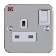 UMS 13A 1Gang / 2 Gang Metal Clad Switch Socket / LWD 13A 1Gang / 2 Gang Metal Clad Switch Socket