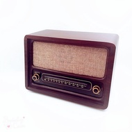 Old-fashioned Brand Plug-In Old Radio Desktop Antique Wooden Elderly FM Radio External Play European