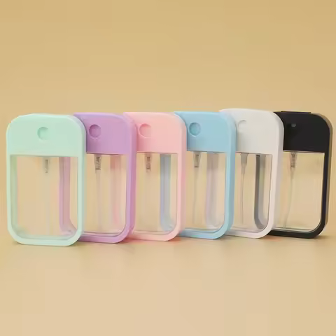10PCS 45ml Candy Colour Portable Refillable Hand Sanitizer Alcohol Spray Bottle Mini Card Atomizer T