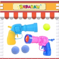 Barabam [Per Pcs] Mainan Haiwan Hairball Shooter Cat Toy Teasing Plush Ball Launcher Gun Pet Enterta