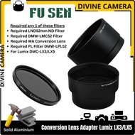 Conversion lens adaptor & ND Filter 52mm for Lumix-LX3 & LX5