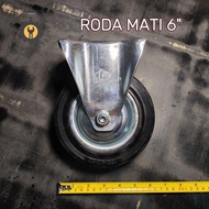 6" BLACK FLAT WHEELS / BLACK RUBBER WHEELS 6" INCH DEAD / DISPLAY WHEELS