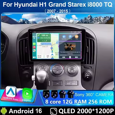 Android 16 For Hyundai H1 Grand Starex I8000 TQ 2007-2015 5G Car Radio CarPlay Multimedia Player Aut