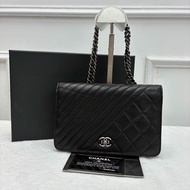 Chanel boy woc 黑色銀扣