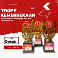 PUTIH MERAH Ready Trophy set Champion 1 2 3 (Get 3 Trophies) custom Trophy set Trophy Red And White 