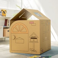 移動透天厝 摺疊紙屋 附素材 兒童玩具 兒童帳篷 室內遊戲屋