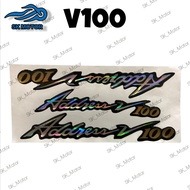 Suzuki V100 Sticker Set (Address V100) Emblem Rainbow Pelangi
