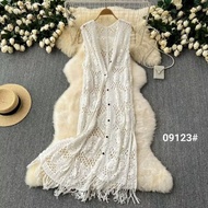 09123 bahama crochet sleeveless cardigan outer