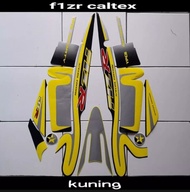 STICKER STRIPING LIS LES BODY MOTOR YAMAHA FIZR CALTEX KUNING