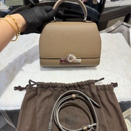 Moynat莫奈 rejane小號 大象灰銀扣 荔枝皮   附件：塵袋 肩帶