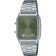 CASIO Analog-Digital Quartz Watch Vintage Series AQ-230A-3AMQY Unisex Dual Time Green Overseas Model