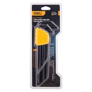 Deli Extra-Long Blacken Hex Key Black Hex L Key/ (flat tip) 9 Pcs 1set 1.5-10mm EDL231309H H H H