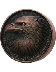 美國老鷹1公斤銅幣~限量2022枚，銅幣非銀幣，錢幣，銅幣，收藏錢幣，錢幣，幣~美國老鷹一公斤銅幣~非金幣