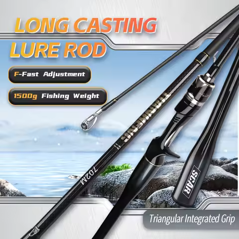 1.8m 2.1m 2.4m HIGH CARBON FIBER SPINNING CASTING BASS MEDIUM POWER 6-12LB TAPERED HANDLE FISHING RO