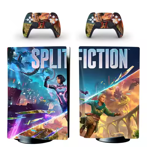 Game Split Fiction PS5 Disc Skin Sticker Decal Cover for Console Controller PS5 Standard Disk Skin S
