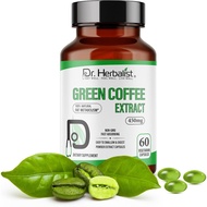 Dr. Herbalist Green Coffee Extract 450mg – 60 Vegan Capsules | 10:1 (4,500mg Raw Eq) | Caffeine-Free