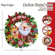 ChristmasRing in the shape of cardboard paper measuring 30x 30 to 32 x 33 cm (there are 5 types of v