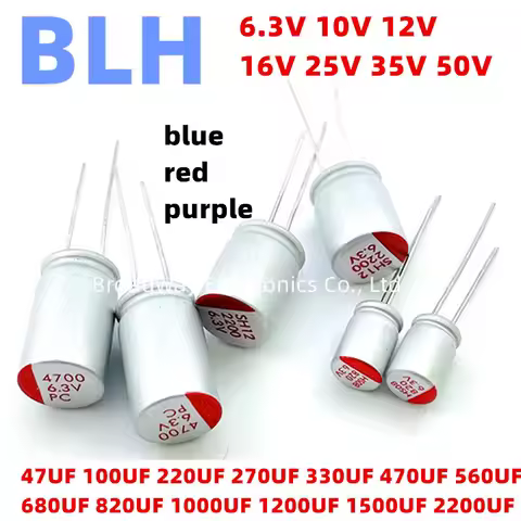 10PCS DIP Solid Electrolytic Capacitor Super Low ESR 6.3V 10V 12V 16V 25V 35V 50V 820UF 1000UF 1200U