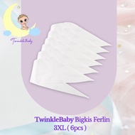 TwinkleBaby 6pcs 100% Cotton Baby Bigkis Belly Binder Ferlin Cloth