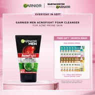 Garnier Men Acno Fight Anti-Acne Scrub In Foam (100ml) - Fight 99.9% Acne-Causing Bacteria Salicylic