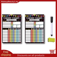 2PCS Magnetic Planning Reward Chart for Weekly Dry Erase Chores Chart Chores Chart for Refrigerator