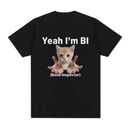 Yes I'm Bub Ins Peter Funny Cat T-Shirt For Men And Women Vintage Fashion Clothing Oversized Cotton