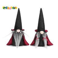 2PCS Halloween Gnome Plush Faceless Doll Handmade Swedish Gnome Decoration Tomte Doll Halloween Deco
