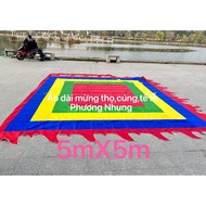 Five-colored festival magic flag 2m-2m5-3m-4m-5m plugged in to hang in the worship area - No handle 