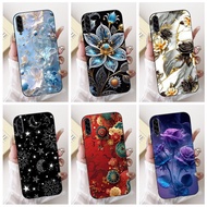 For Samsung Galaxy A90 5G Casing Popular Flower Space Soft Matte Silicone Black Phone Cover For Sams