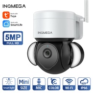 INQMEGA 5MP Wifi TUYA CAMERA Smart Cloud PTZ IP Camera with Night Vision WIFI Outdoor Foodlight Video Surveillance Cam for Yard