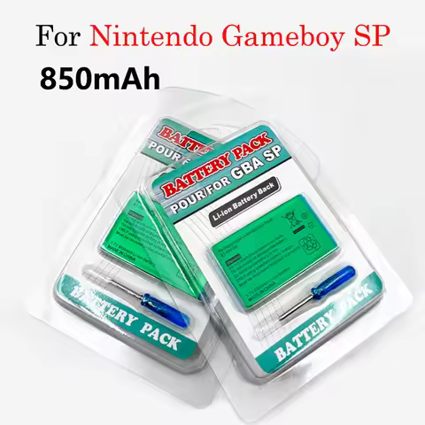 3.7V rechargeable 850mAh lithium battery for Nintendo GBASP GameBoy Advance GBA SP