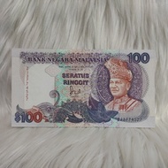 Malaysia 1986-1995 ,Series 6, RM100 Ringgit AU Condition Original BANKNOTES