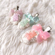 DEVIL CANDY Decoden Whipped Cream Hairclips (cute, kawaii, handmade)