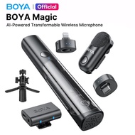 BOYA Magic 4 forms in 1 Wireless Microphone Mini Mic AI Noise Cancellation Transformable