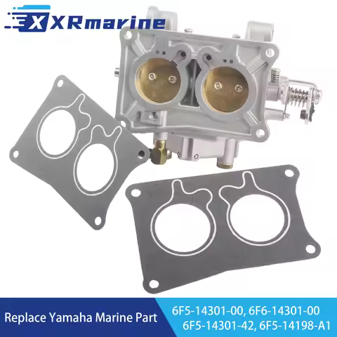 6F6-14301 Carburetor Assy with Gasket 6F5-14198-A1 for Yamaha 2 Stroke Outboard Engine 40HP E40 6F5-