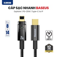 Genuine Baseus Explorer 20W Charging Cable for iPhone 8 Pin Port Automatically Shuts Off When Batter