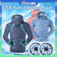 Men's Fan Air-Conditioning Clothing Fan Jacket Sunscreen And Cooling Outdoor Work Clothes