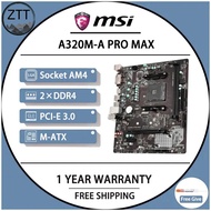 MSI A320M-A PRO MAX Motherboard AMD Ryzen 3rd Gen DDR4 32GB PCI-E 3.0 M.2 A320 AM4 Micro-ATX Desktop