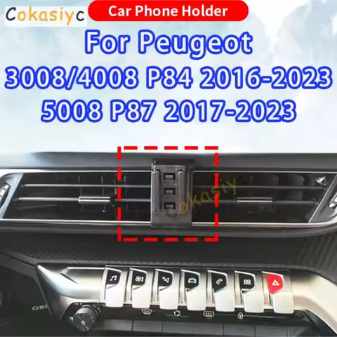 For Peugeot 3008 4008 P84 2016-2023 5008 P87 2017-2023 Car Phone Holder Wireless Charging Bracket Fi