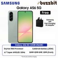 Samsung Galaxy A56 5G (A566) With 15W Adapter | 12GB+256GB | Samsung Malaysia Warranty