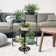 Plant Stand Indoor Outdoor Flower Pot Display Stand Corner Pot Storage 6Layer Wrought Iron Disc Folding