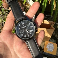 JAM TANGAN PREMIUM FS5132 Men's Grant & Machine Mid-Size Chronograph Fossil Leather Watch