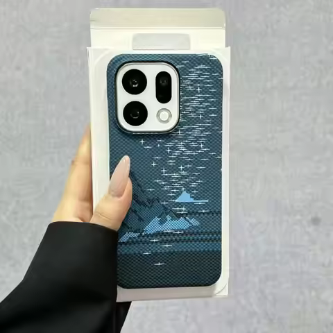 Ultra Thin Frameless Carbon Fiber Kevlar Texture Phone Case For OPPO Find X9 X8 X7 X8S Pro Ultra Sta