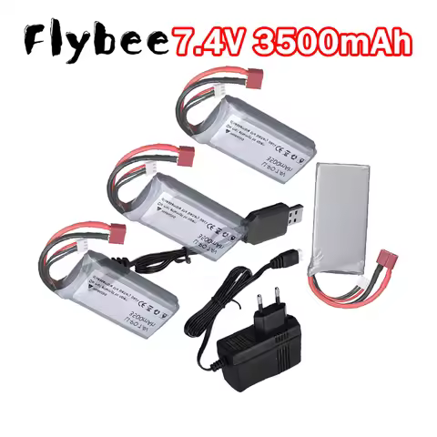 Electric Toys 7.4V Battery For Wltoys 144001 12428 12423 RC Car, 7.4v 3500mAh Lipo Battery for feiyu