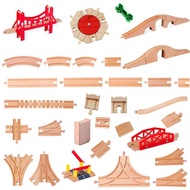 All Kinds Wooden Railway Train Track Accessories Beech Wooden Tracks Set Bridge Parts Fit Biro Brand Train Toys